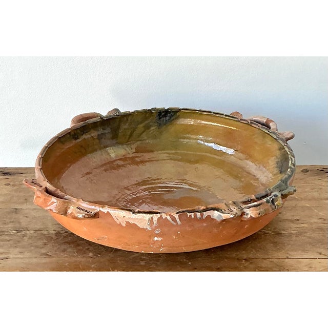 Vintage Boho Monumental Terracotta Bowl For Sale - Image 11 of 12