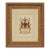 Bennet Antique Armorial Engraving Earl of Tankerville Coat of Arms Hand Colored Matted Framed For Sale