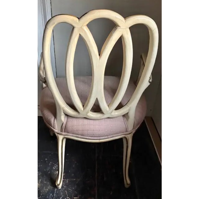 Mid Century French Style Ribbon Back Arm Chair For Sale In New York - Image 6 of 7