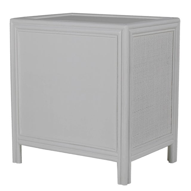 Coastal Bermuda One-Drawer Nightstand - Light Gray For Sale - Image 3 of 6