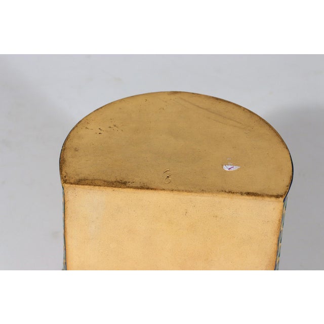 Regency Geometry: A Pair of Diced Caneware Bough Pots For Sale - Image 11 of 12