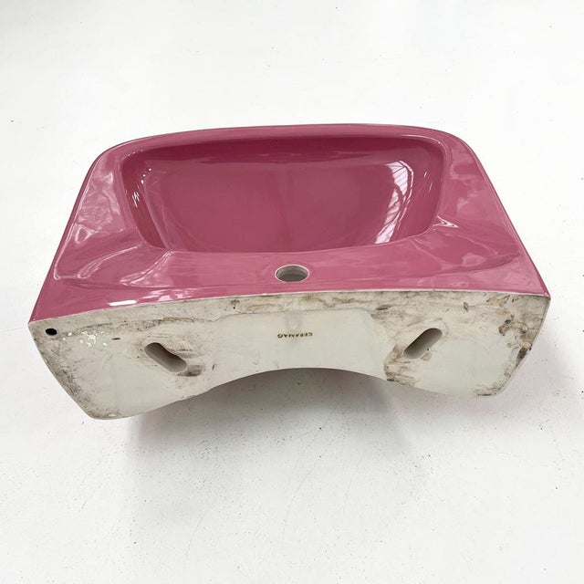 Vintage Pink Sink from Keramag Keravit, 1980s For Sale - Image 9 of 10