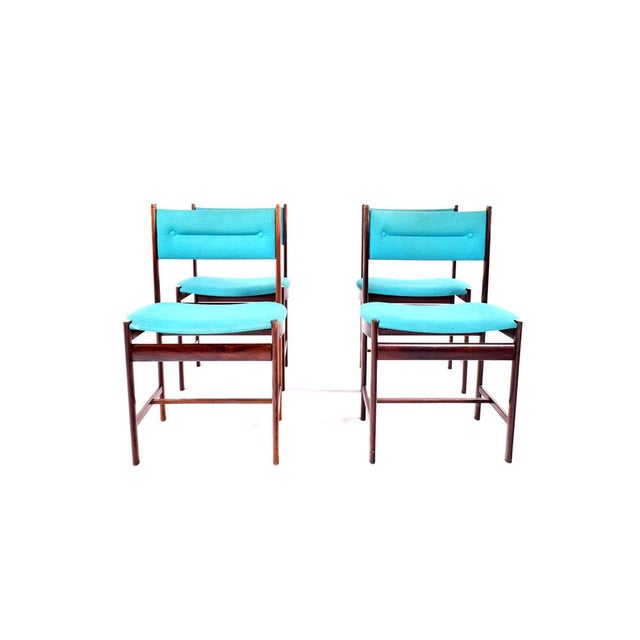Wood Danish Rosewood Dining Chairs, 1960s, Set of 4 For Sale - Image 7 of 15