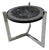 Etched Slate and Chrome Magellan World Map Side/End Table, 1970 For Sale