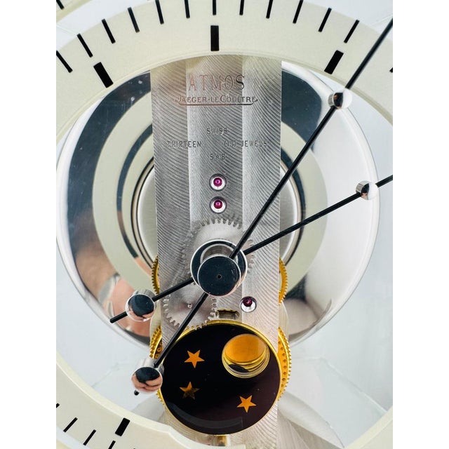 Cream Atmos Cal. 548 Atmos Atlantis Phase De Lune by Jaeger-Lecoultre for Aeg For Sale - Image 8 of 18