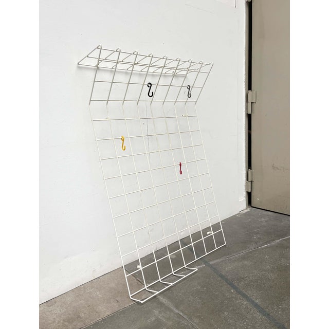 Mid-Century Modern Mid-Century Modern German Minimalist White String Coat Rack, 1960s For Sale - Image 3 of 18