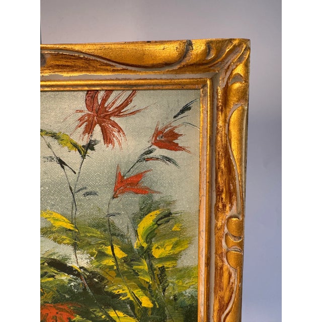 Gold Traditional Floral Still Life Baroque Framed Original Oil Painting For Sale - Image 8 of 12