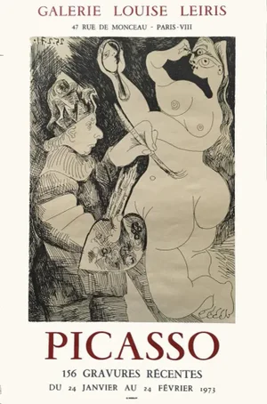 1970s Galerie Louise Leiris Modern Exhibition Poster