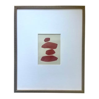 2025 "Spiegare" Contemporary Abstract Painting on Paper by Artist r.k. Red For Sale