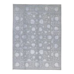 Silk and Wool Oushak Style Rug - 09'00 X 12'02