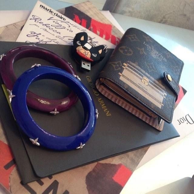 Miriam Salat Sterling Silver and Resin Star Bangle Set With White Topaz For Sale In New York - Image 6 of 18