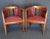 1900 - 1909 Fine Antique Edwardian Inlay Mahogany Upholstered Club Chairs With Brass Tacks, a Pair C.1900 For Sale - Image 5 of 9