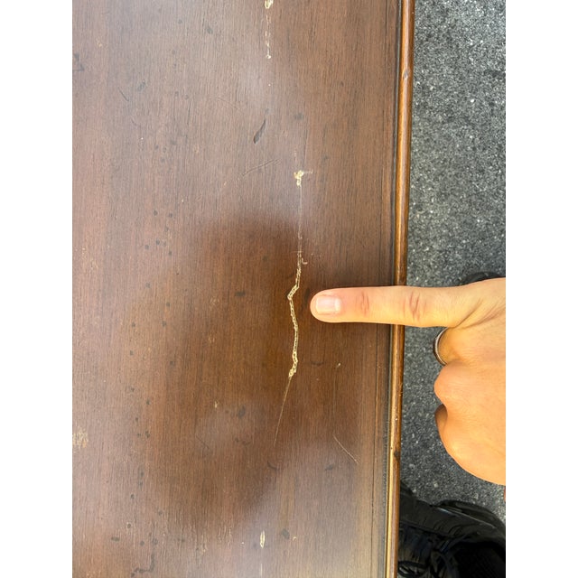 Vintage Italian Wooden Coffee Table With Cabriole Legs – Made in Italy For Sale - Image 15 of 17