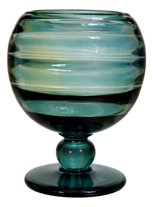 Mid-Century Swedish Art Glass Pedestal Vase by Elis Bergh for Kosta Boda, 1960s