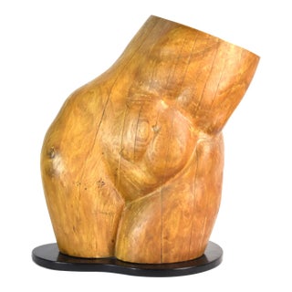 Dennis Kowal 1962 Carved Wood Sculpture Nude Women’s Torso Chicago Artist For Sale