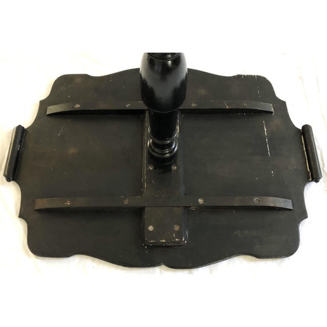 19th C. Black Lacquer Coromandel Tea Table For Sale - Image 9 of 9