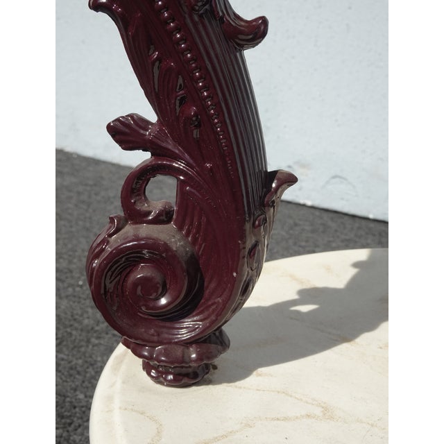 Pair of Vintage Victorian Style Two Tier Marble Top Side Tables ~ Accent Tables For Sale - Image 17 of 17