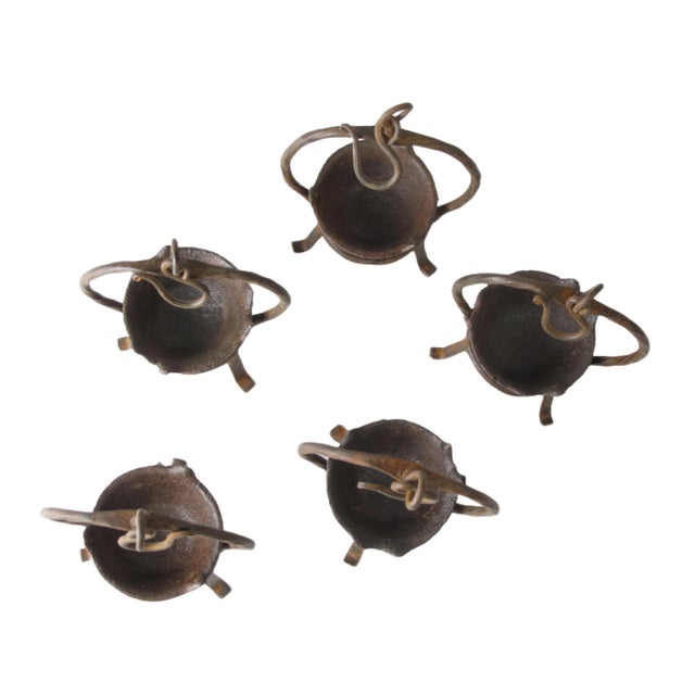 Brown Set of 5 Vintage Oil Burner or Candle Holder For Sale - Image 8 of 9