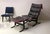 Set of Leather Lounge Chair with Ottoman by Westnofa, Norway, 1960s For Sale - Image 4 of 12
