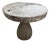 Andrianna Shamaris Century Old Teak Wood Round Side Table For Sale
