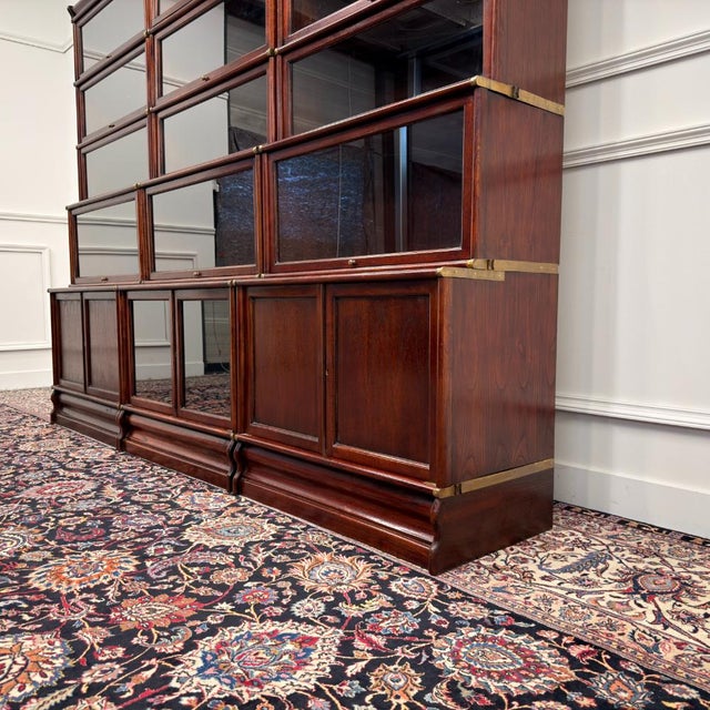 Classic English Bookcase in the style of Globe Wernicke, Set of 3 For Sale - Image 12 of 18