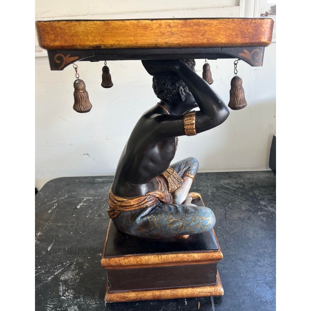 1960s 20 Th C. Jo Mead Figural Sculptural Polychrome Tray Table Stand For Sale - Image 5 of 12