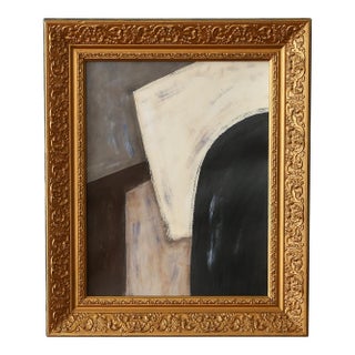Original Framed Abstract Painting in Antique Gold Frame For Sale