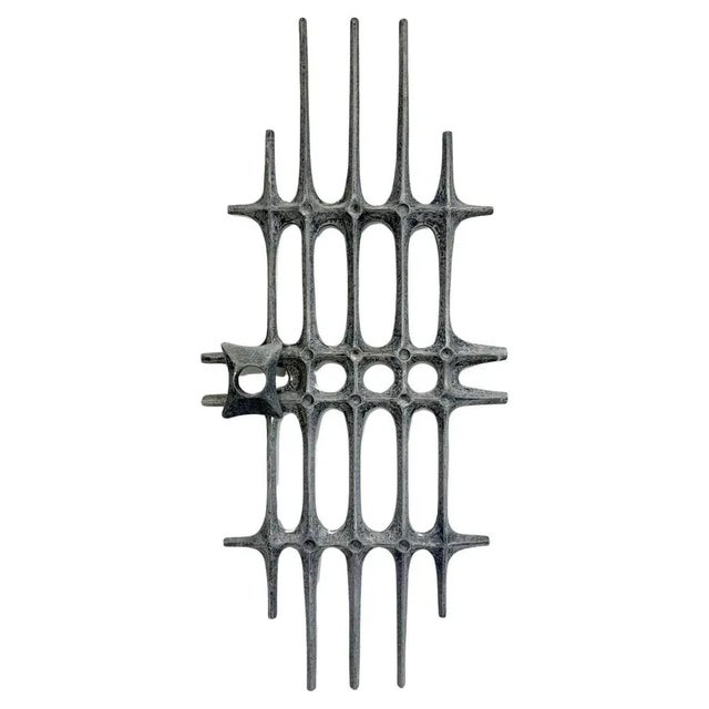 1960s Mid-Century Modern Wrought Iron Wall Decoration, 1960s For Sale - Image 5 of 5