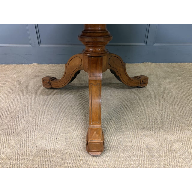Antique Burr Walnut Centre Table, 1874 For Sale - Image 16 of 18