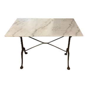 Iron Table With Marble Top