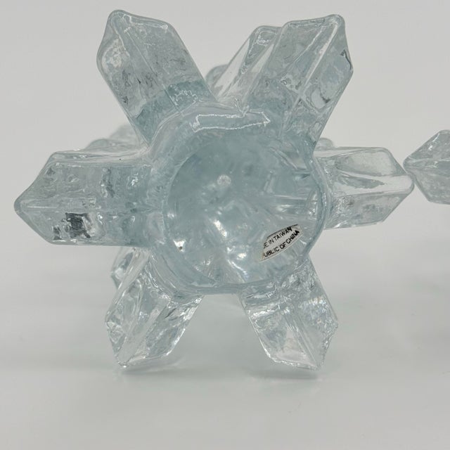Transparent Vintage Crystal Clear Glass Christmas Trees - A Pair For Sale - Image 8 of 12