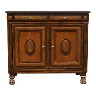 Thomasville Furniture Ernest Hemingway Collection Kilimanjaro Contemporary Modern 38" Bedside Chest / Nightstand For Sale
