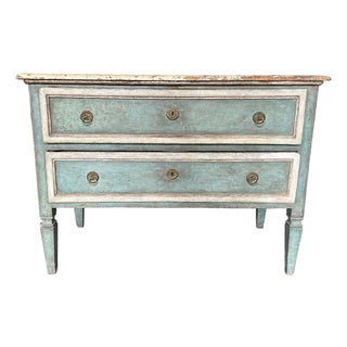 18th Century Swedish Gustavian Painted Chest of Drawers For Sale