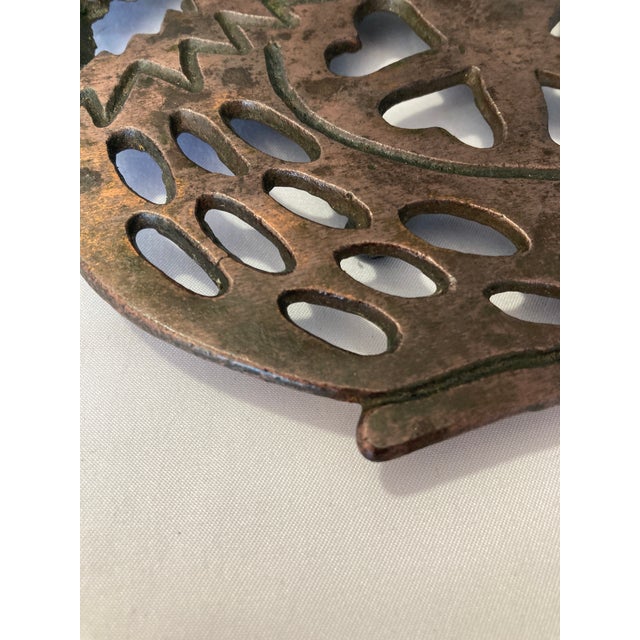 Vintage Copper Chicken Trivet Folk Art Design For Sale In Oklahoma City - Image 6 of 12