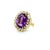 18k Yellow Gold, Amethyst and Diamond Cocktail Ring For Sale - Image 4 of 8