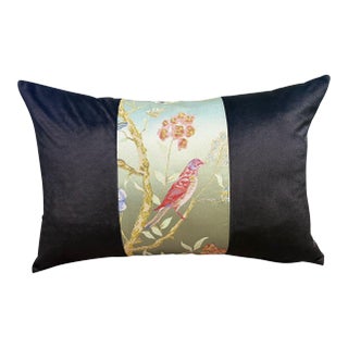 Handmade Black Velvet Satin Cushion Cover For Sale