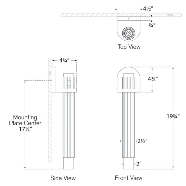 Modern Windsor Smith for Visual Comfort Signature Arena 20" Sconce in Bronze with White Ribbed Glass For Sale - Image 3 of 5