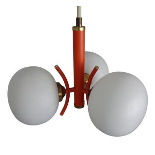 Space Age Sputnik Ceiling Lamps with Glasses by Richard Essig, Germany, 1970s, Set of 2 For Sale