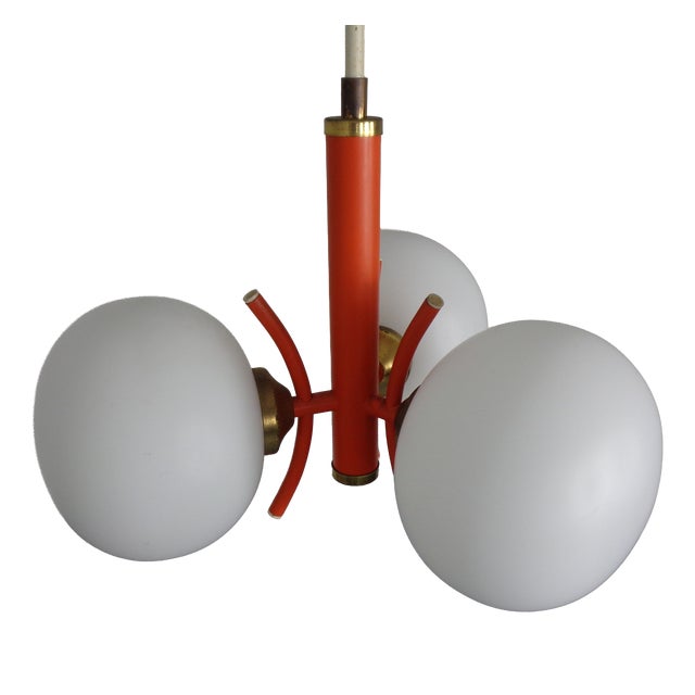 Space Age Sputnik Ceiling Lamps with Glasses by Richard Essig, Germany, 1970s, Set of 2 For Sale
