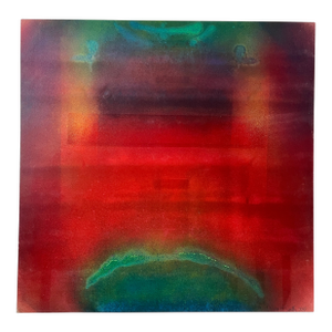 Monumental Red Abstract Painting, Acrylic on Canvas, Signed, 1969