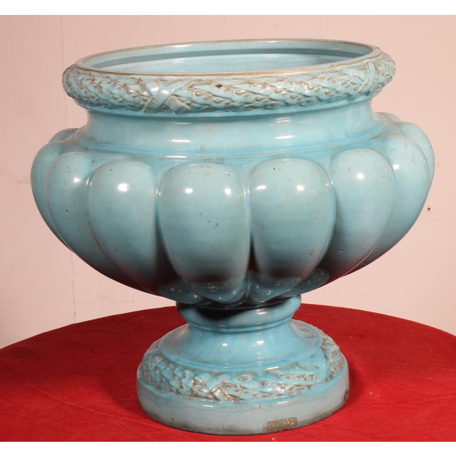 Ceramic 19th Century Glazed Ceramic Planter For Sale - Image 7 of 10