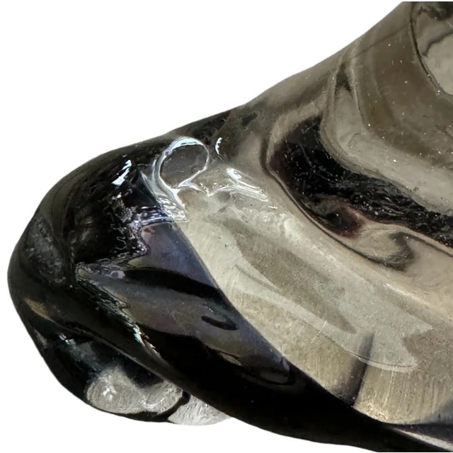 Transparent Glass Sculpture "Ridge Climb" by Gene Koss , B.1947 For Sale - Image 8 of 12