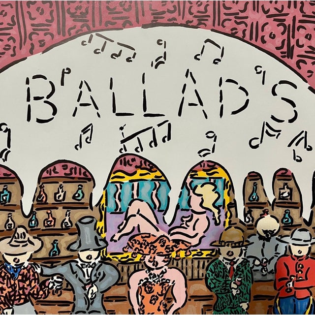 Abstract William Copley, Vintage Galerie Alexandre Iolas Ballads Poster William Copley CPLY Mourlot Litho, c. 20th century For Sale - Image 3 of 5