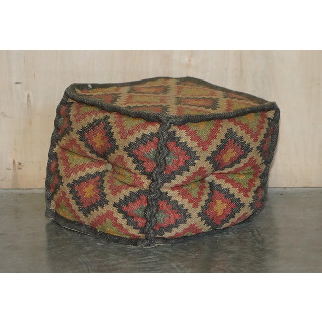 Vintage George Smith Style Kilim Cube Stools, 1960s, Set of 4 For Sale - Image 15 of 18