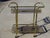 Rolling Serving Cart in Gilded Metal and Glass, 1980s For Sale - Image 10 of 18