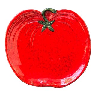 Vintage 1960s Italian Glazed Ceramic Platter For Sale