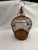 Almond 1980's Asian Bamboo Birdcage With Ceramic Feeders For Sale - Image 8 of 10