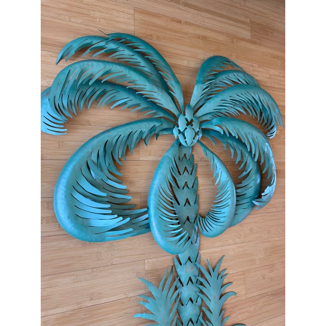 1980 Vintage Metal Palm Trees - A Pair For Sale - Image 4 of 5