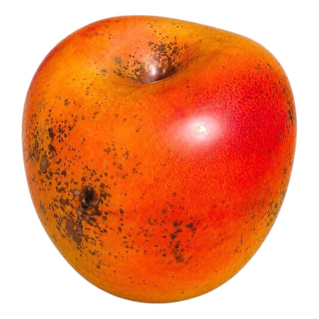 Hans Hedberg (1917-2007), Sculpture in Shape of Apple, Faience. H 12 Cm., 1890s For Sale
