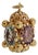 18 K Gold Multi Gemstone Fob Charm Pendant For Sale
